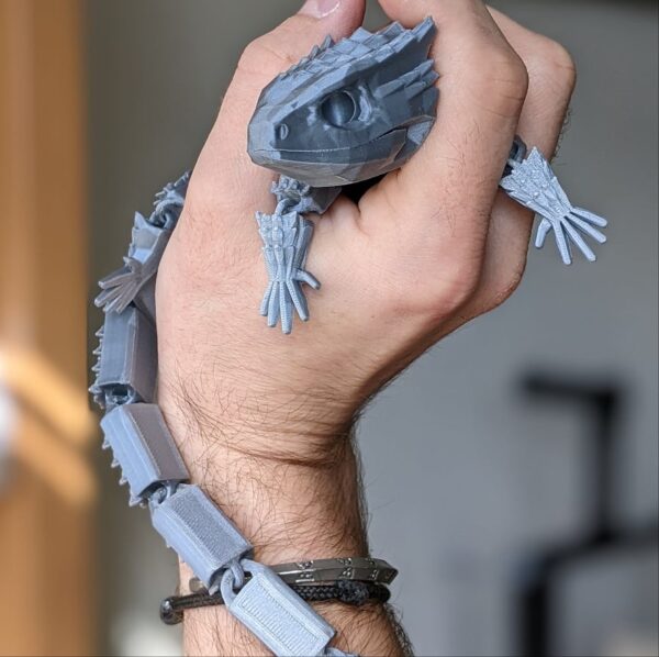 Brinquedo Enfeite De Mesa Lagarto 3d Articulado - Imagem 2